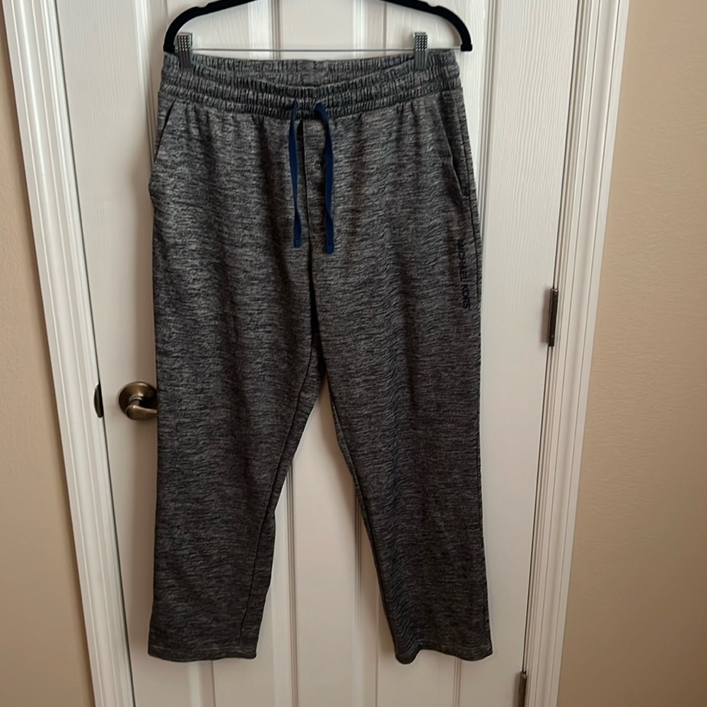 Michael Kors Lounge Sweat Pants Heathered Knit Drawstring Casual Comfy Mens L‎